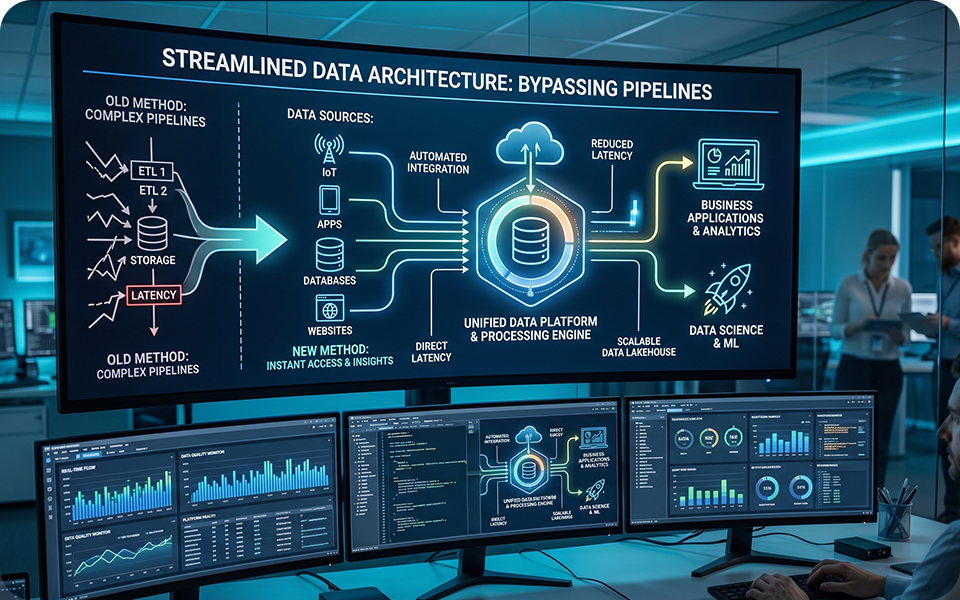Asset-light data flow diagram